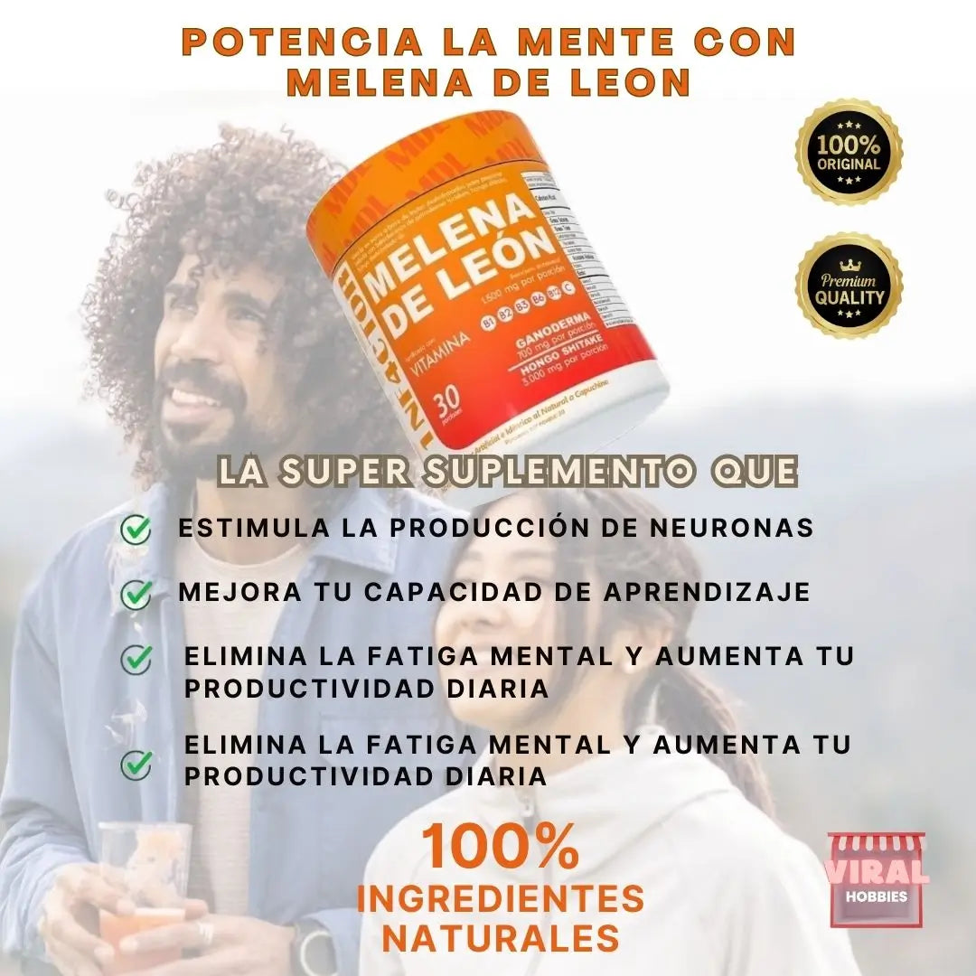 Potenciador Cerebral MELENA DE LEON™  Hongo Medicinal