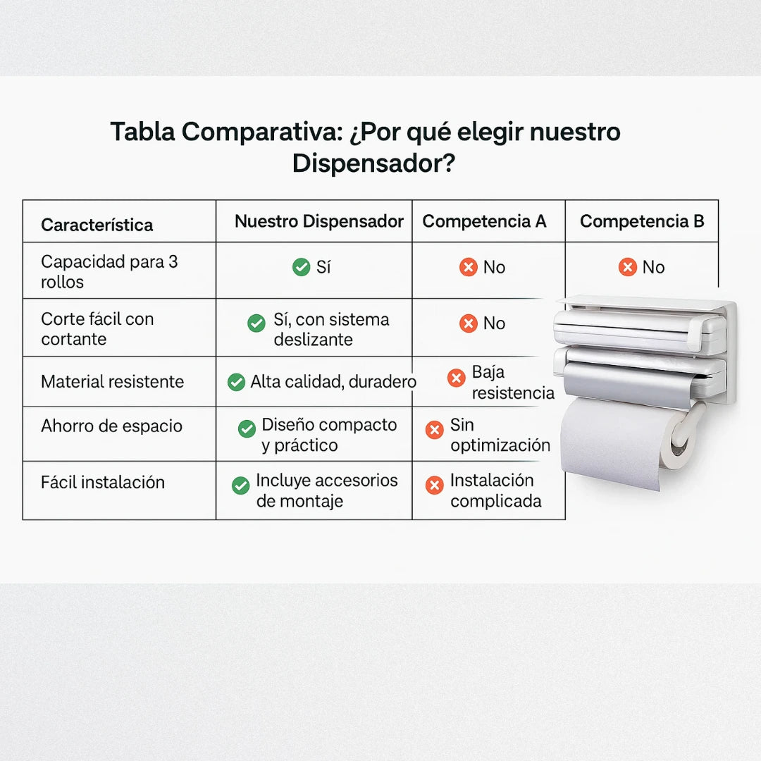 ROLLNEST™ DISPENSADOR DE TOALLAS 4 EN 1