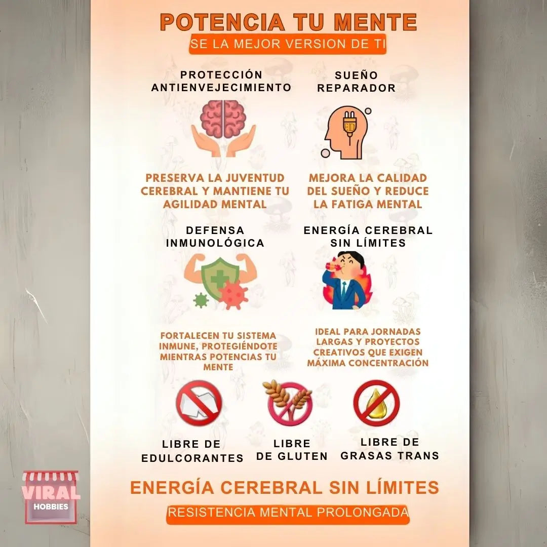 Potenciador Cerebral MELENA DE LEON™  Hongo Medicinal