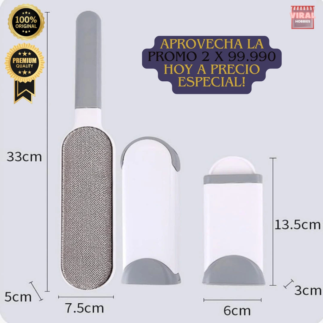 Pet&Brush® Cepillo removedor de pelos y motas