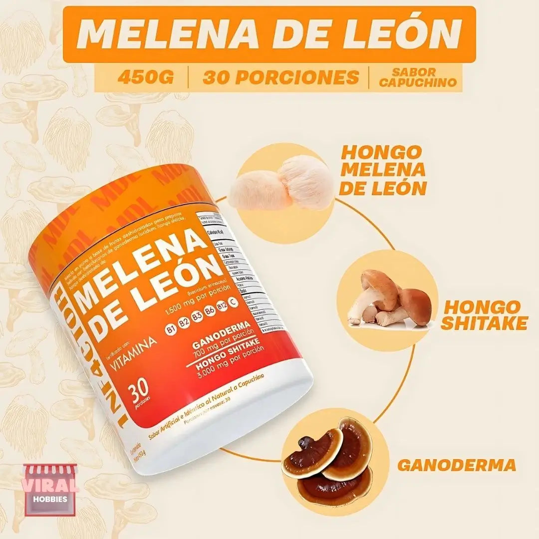 Potenciador Cerebral MELENA DE LEON™  Hongo Medicinal