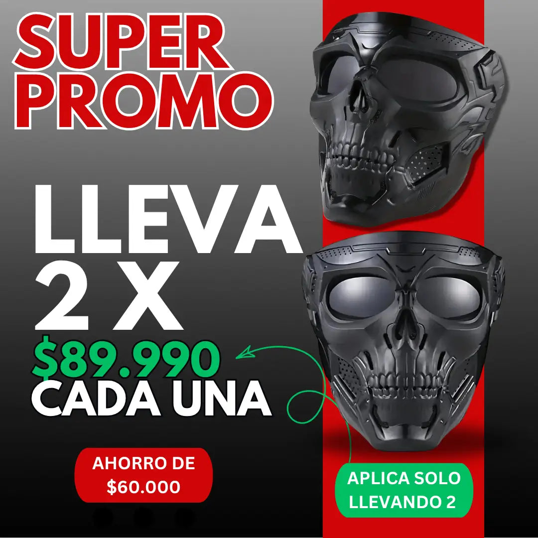 MASCARA CALAVERA MULTIUSOS 💀🎃